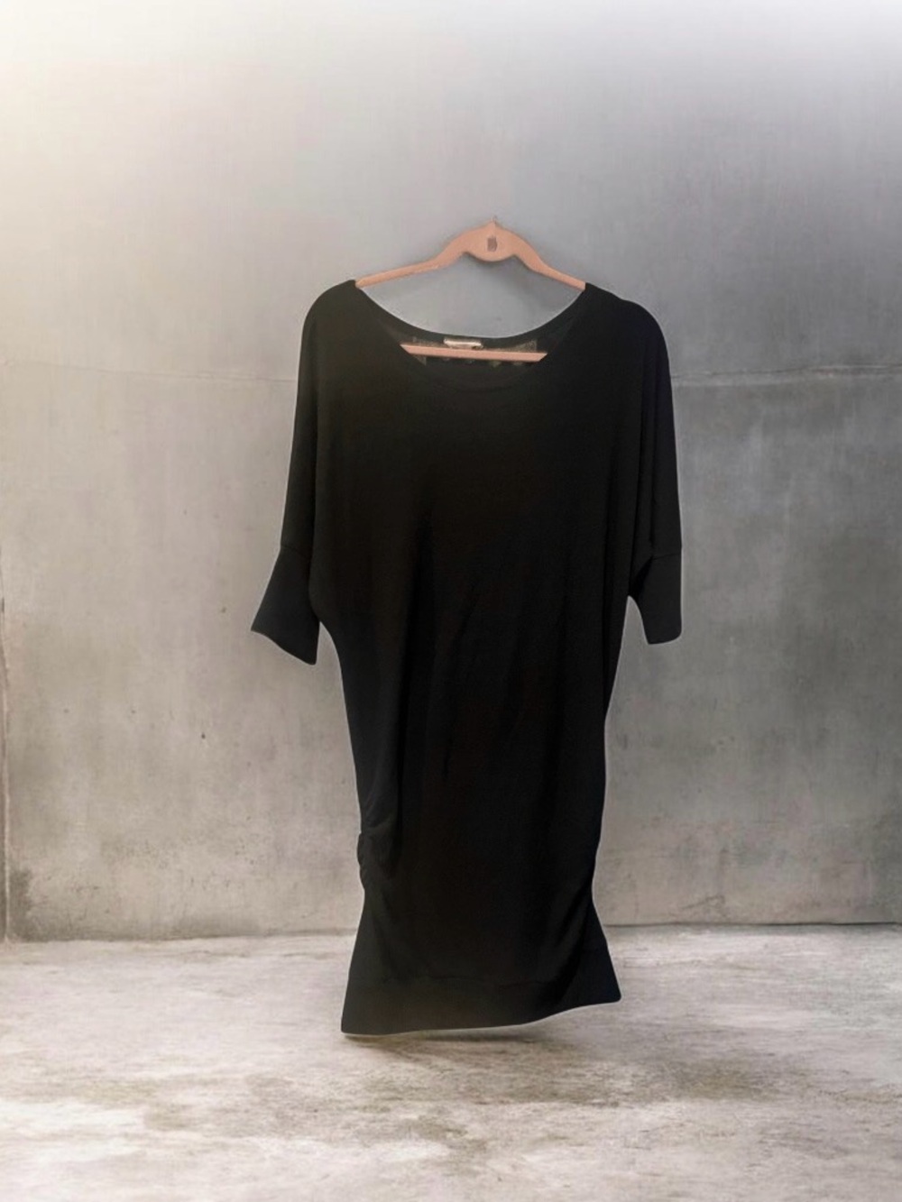 Zenana Outfitters Dolman Tunic Top/Dress Large Black